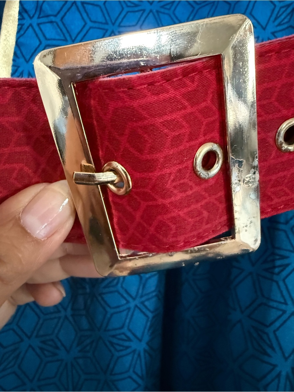Marvel Blue and Red Superhero Dress with Gold Accents - Picture 6 of 6